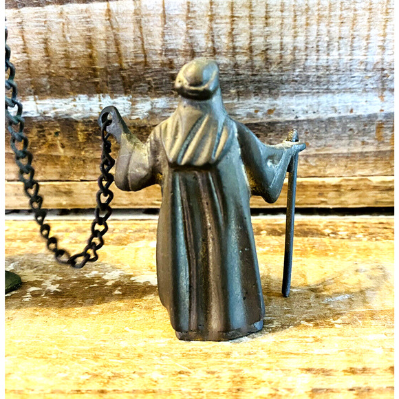 Vintage Mid Century Brass Camel and Shepard Figures - Picture 6 of 11